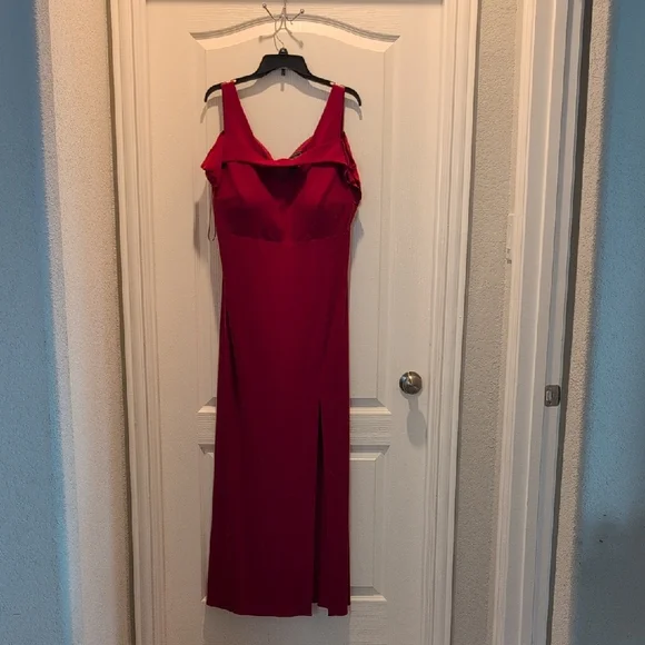 knee length dresses for ladies Daria Halter Neck Midi Dress Wine | Wedding Guest Dress | Halter Neck main image 0